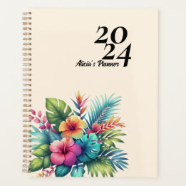Agenda Tropical de flores de Hibiscus personalizado