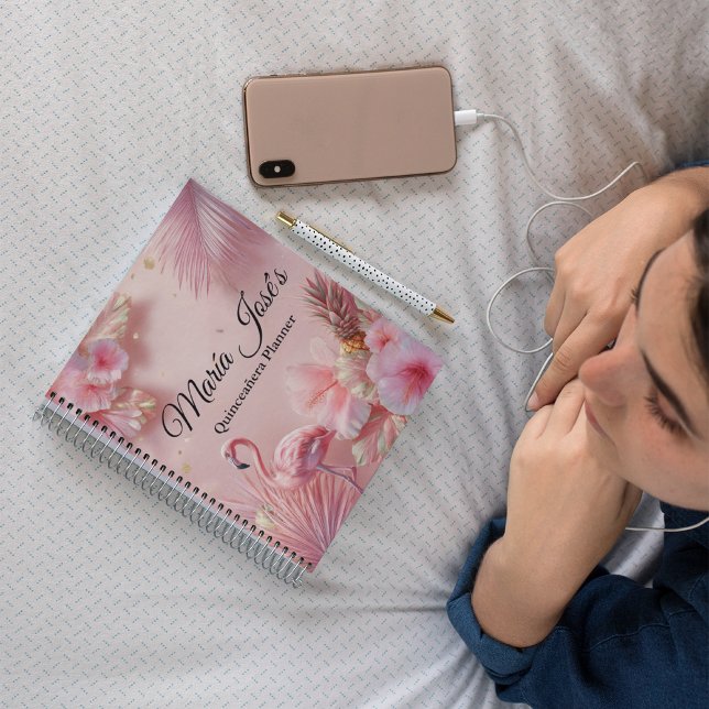 Agenda Tropical Flamingo Quinceañera, custom (Subido por el creador)