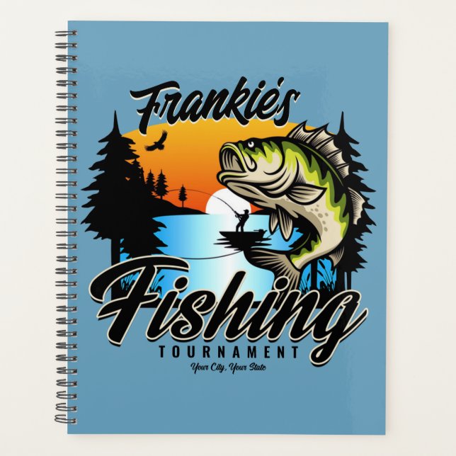 Agenda Trucha de pescador de pesca personalizada (Anverso)