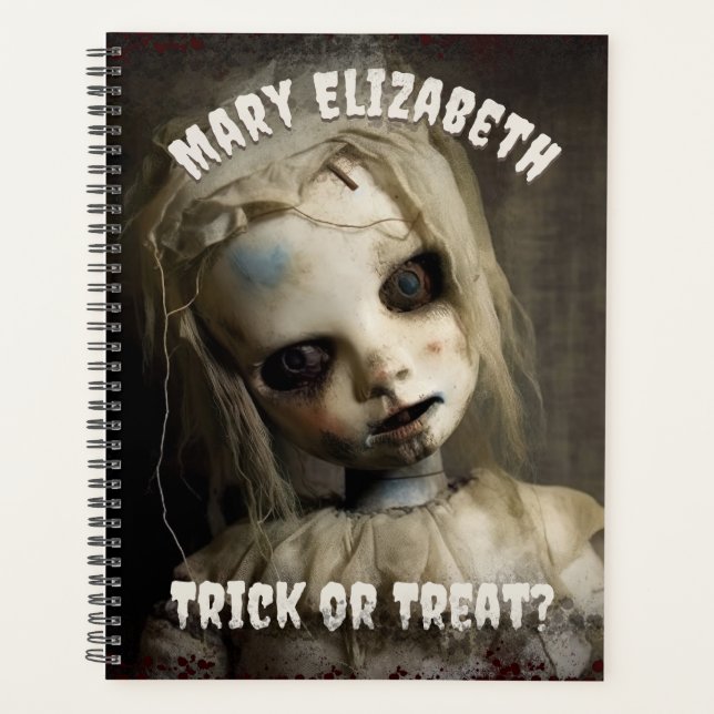 Agenda Truco o trato embrujado en el horror de las muñeca (Anverso)