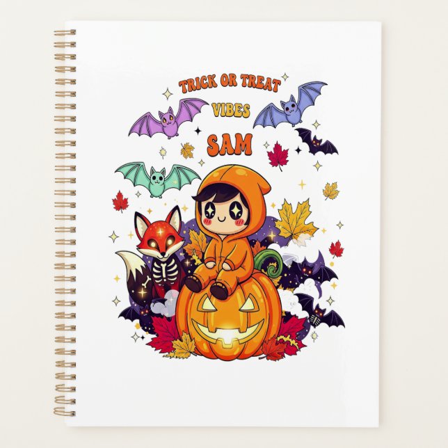 Agenda Truco o trato Halloween lindo (Anverso)