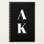 Agenda Tu Personalizado inicia el blanco y negro<br><div class="desc">Personalizar con sus propias iniciales</div>