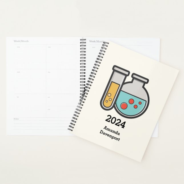 Agenda Tubo de prueba de química y vaso de precipitado (Demostración)