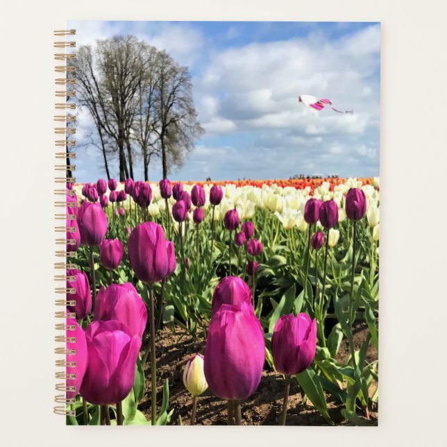 Agenda Tulip Field con cometa, Oregón (Anverso)