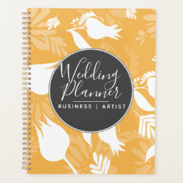 Agenda Tulipanes Amarillos Rosa Silueta Floral Boda
