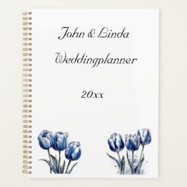Agenda Tulipanes en azul Delft, personalizable