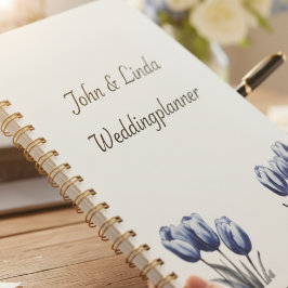 Agenda Tulipanes en azul Delft, personalizable