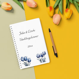 Agenda Tulipanes en azul Delft, personalizable