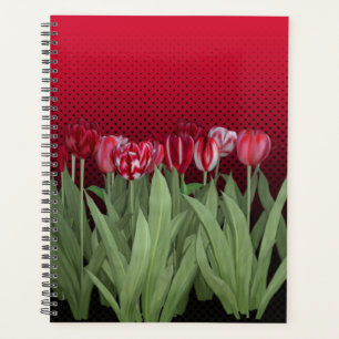 Agenda Tulipanes rojos sobre degradado