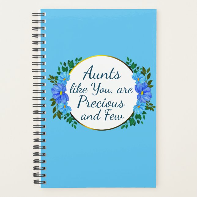 Agenda Tunas como tú son preciosas y pocas florales azule (Anverso)