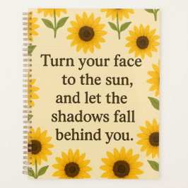 Agenda Turn Your Face to the Sun Vintage Sunflower Poster