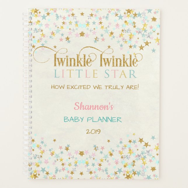 Agenda Twinkle Twinkle Little Star Bebé (Anverso)