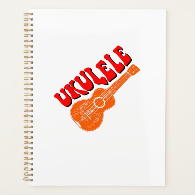 Agenda Ukulele Groovy Text Art (Anverso)