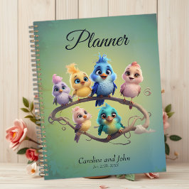 Agenda Un bonito desfile de pájaros personalizados en col