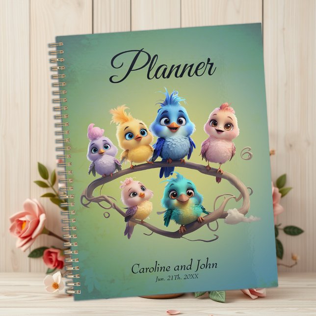 Agenda Un bonito desfile de pájaros personalizados en col (Subido por el creador)