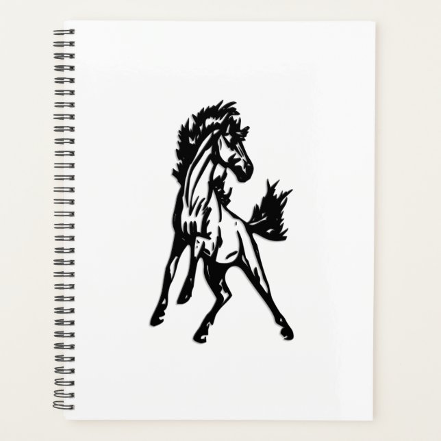 Agenda Un caballo saltando con brío en libertad (Anverso)
