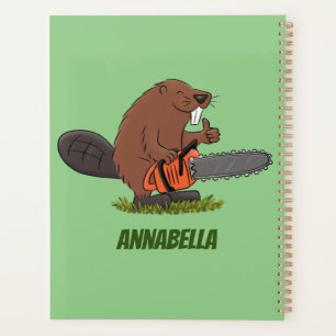 Agenda Un castor gracioso con humor de personalizado de l