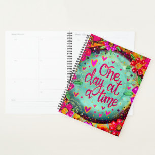 Agenda Un día a la vez Bonito Floral Inspiradora