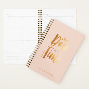 Agenda Un día a la vez   Inspirador rosa Rubor dorado