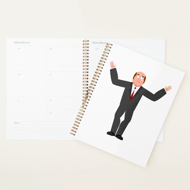 Agenda Un extraño empresario calvo que se encoge de hombr (Subido por el creador)