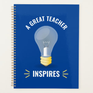 Agenda Un gran profesor inspira motivación de bombilla li