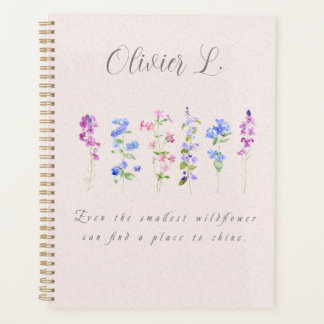 Agenda un lugar para las flores silvestres pintadas a man
