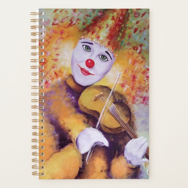 Agenda Un payaso dulce tocando el violín (Anverso)