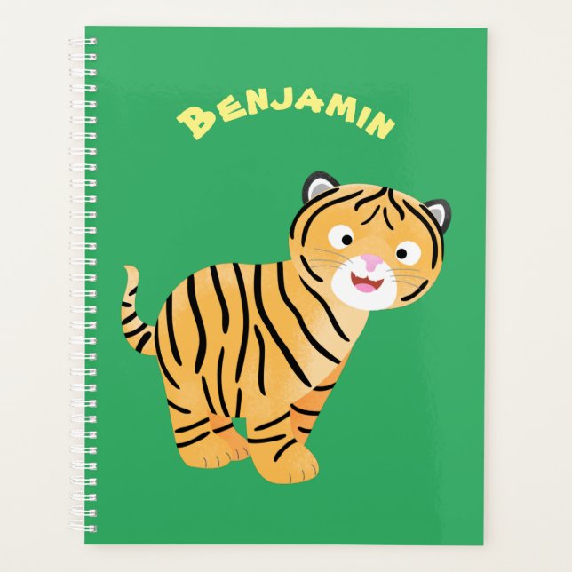 Agenda Un personalizado feliz del cachorro de tigre (Anverso)