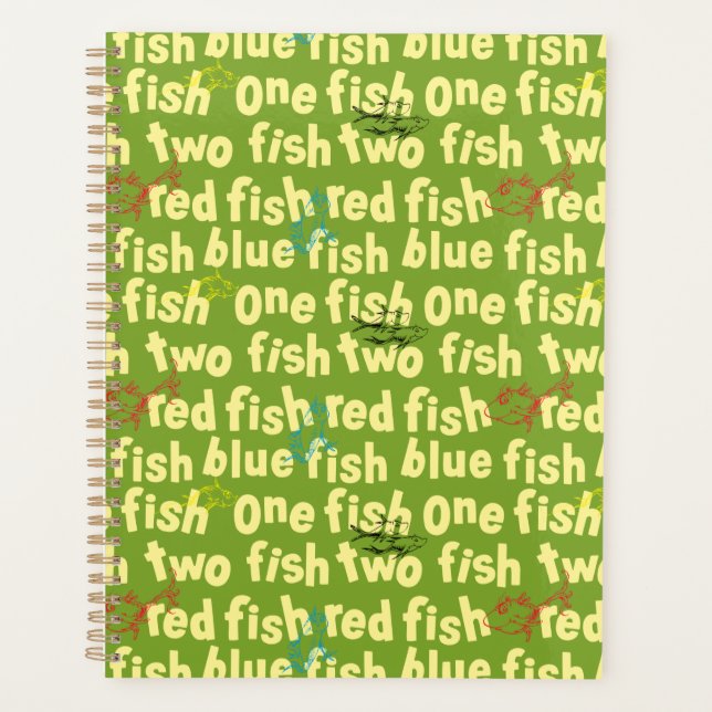 Agenda Un pez dos peces patrón tipográfico (Anverso)
