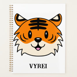 Agenda Un tigre Personalizado sonriente y agudo