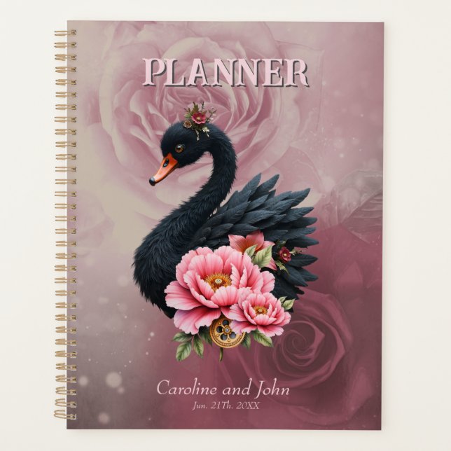 Agenda Un toque de rosa y brillo de cisne. (Anverso)