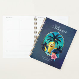 Agenda Una banana personalizado en la playa tropical.