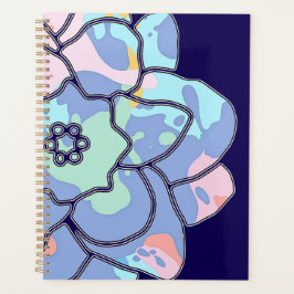 Agenda Una flor hecha de manchas de pintura