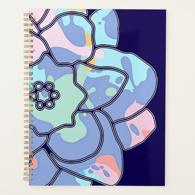 Agenda Una flor hecha de manchas de pintura (Anverso)