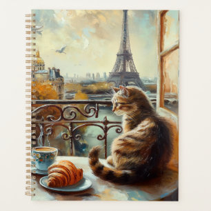 Agenda Una mañana en París   Gato de jengibre en un café