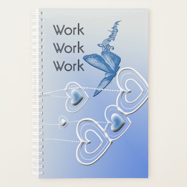 Agenda Una mariposa y corazones (Anverso)