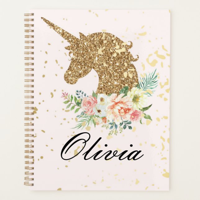 AGENDA UNICORN PINK+GOLD (Anverso)