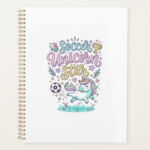 Agenda Unicornio Fútbol Unicornio Estrella Bonito