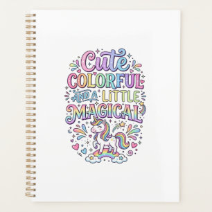 Agenda Unicornio Lindo Colorido y un Poco Mágico Original