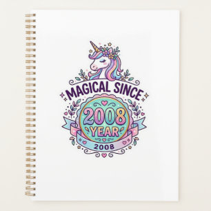 Agenda Unicornio Mágico Desde Año Diseño Gráfico Zazzle D