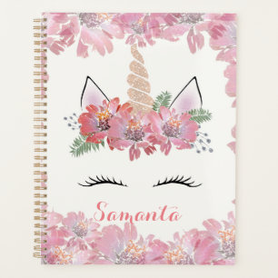 Agenda Unicornio, Unicornio Face, personalizada, femenina