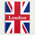 Agenda Union Jack London ~ British Flag Planner<br><div class="desc">Bandera del Reino Unido de Gran Bretaña e Irlanda del Norte con texto de Londres. Déjalo como está,  texto personalizar,  o deja en blanco.</div>