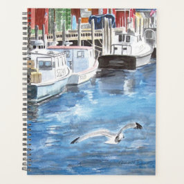 Agenda Union Wharf Portland, Maine Watercolor