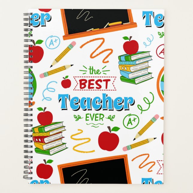 Agenda Unique Best Teacher Planner Journal (Anverso)