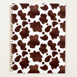 Agenda Unique Brown Cow Print Planner Journal