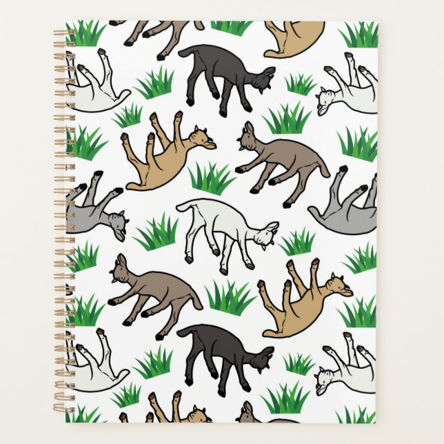 Agenda Unique Fainting Goats Planner Journal (Anverso)