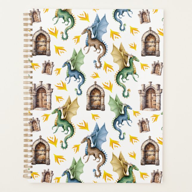 Agenda Unique Fire Dragons Planner Journal (Anverso)