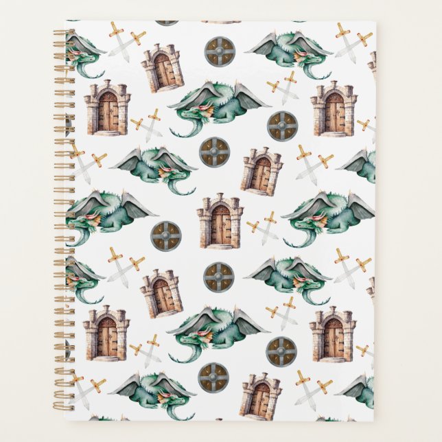 Agenda Unique Sleeping Dragons Planner Journal (Anverso)