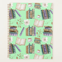 Agenda Unique Vintage Books Planner Journal in Green