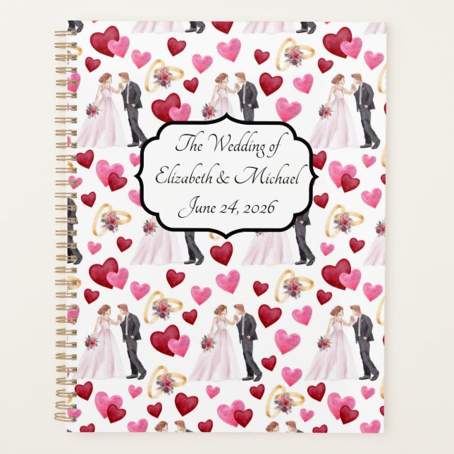 Agenda Unique Wedding Planner for the Bride & Groom  (Anverso)
